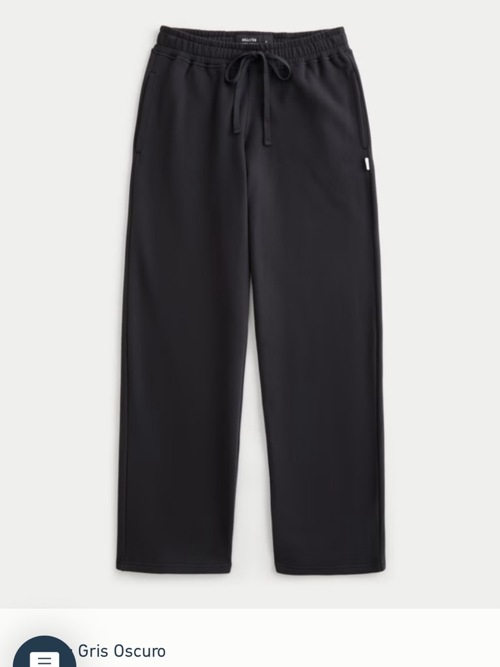 Hollister Women's Straight Leg Drawstring Pants in Dark Gray